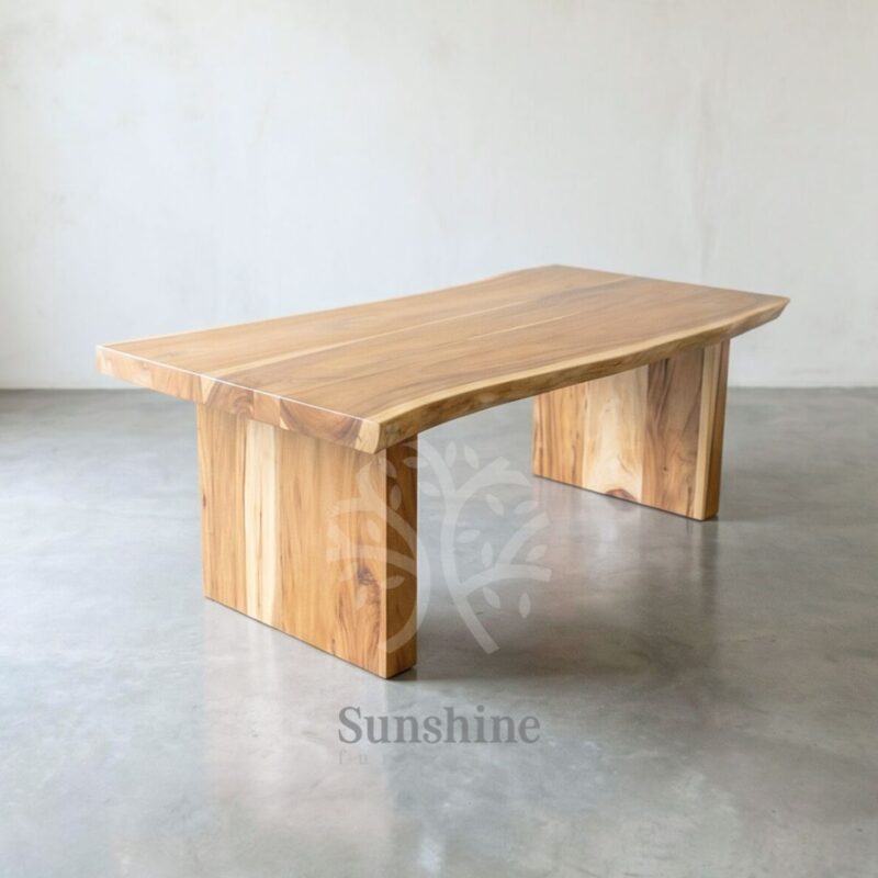 rustic solid wood dining table