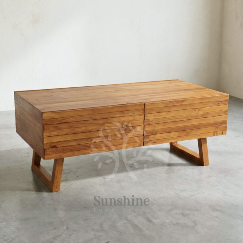 Mid century coffee table 2 drawers