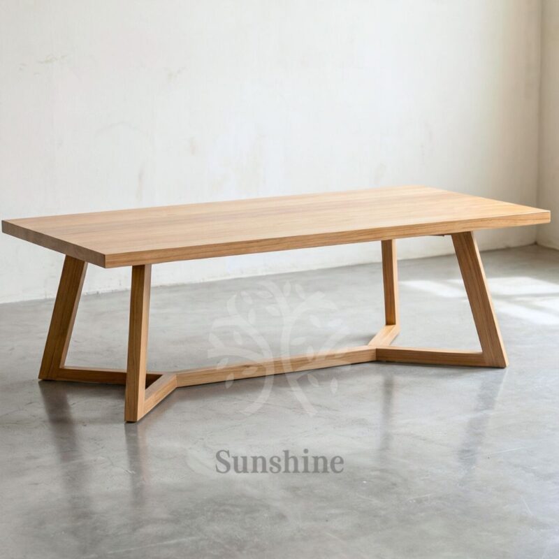 Japandi geometric coffee table