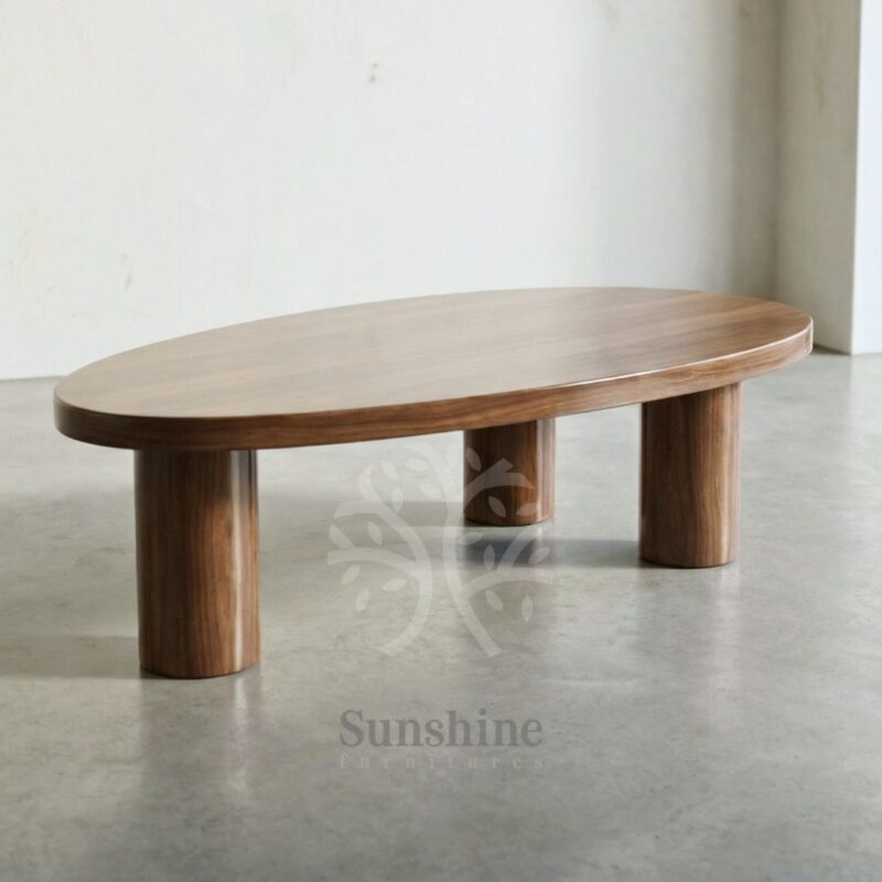 Scandinavian oval coffee table
