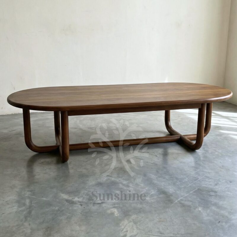 Mid century oval coffee table