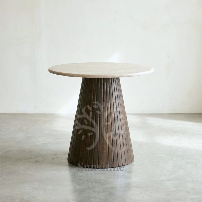 Scandinavian white top side table