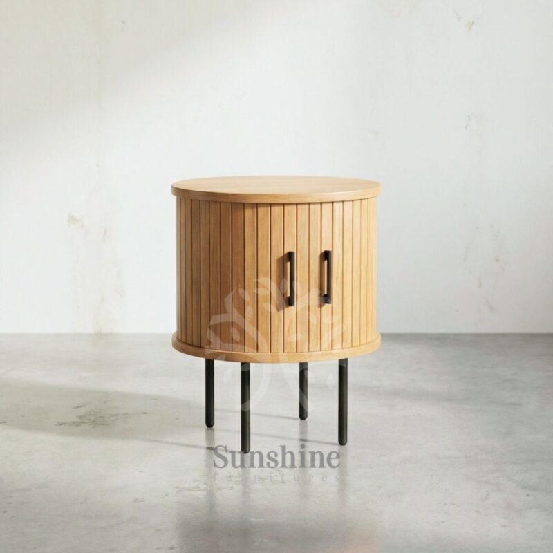 Scandinavian rattan nightstand
