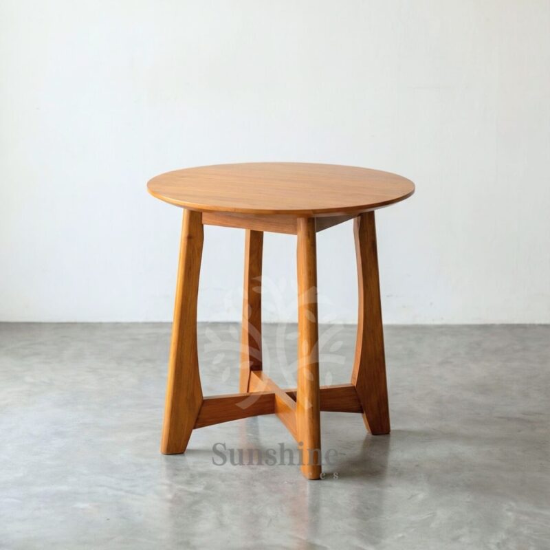 Japandi wooden stool side table