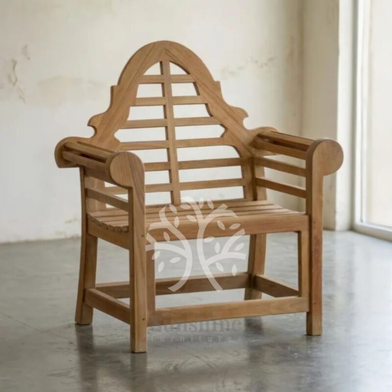 Luxury teak lutyens style garden chair